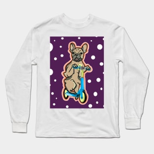 Polka Dot French Bulldog Long Sleeve T-Shirt